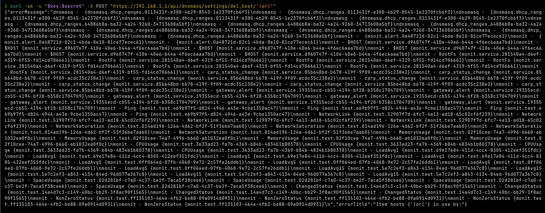 Curl request triggering the XPath injection